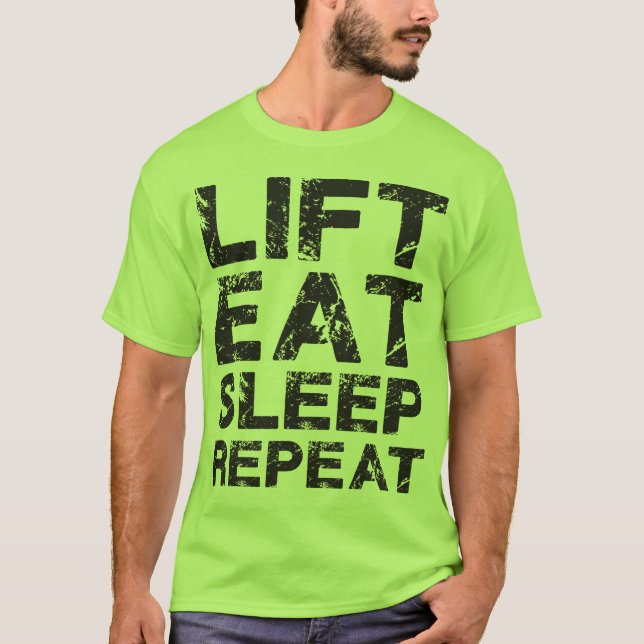 T-shirt Soulevez mangent la répétition de sommeil (Devant)