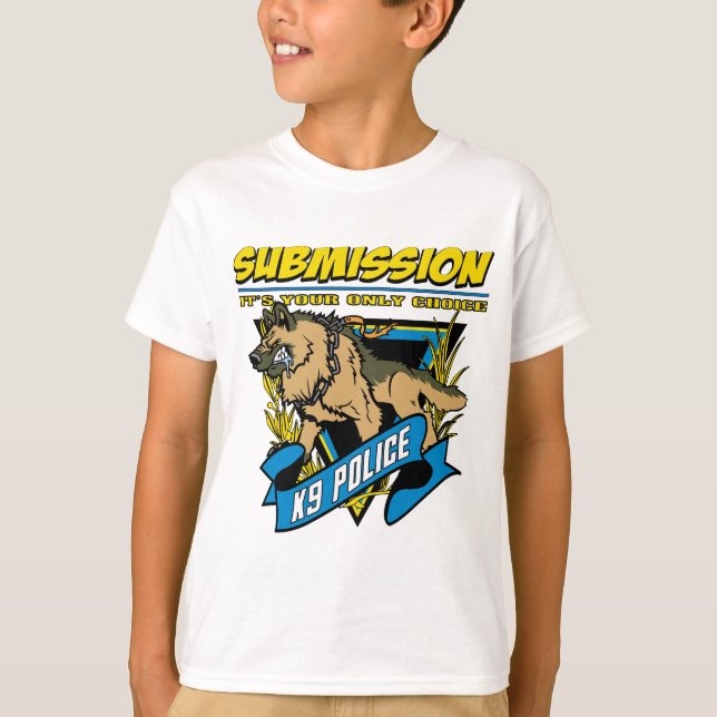 T-shirt Soumission de la police K9 (Devant)