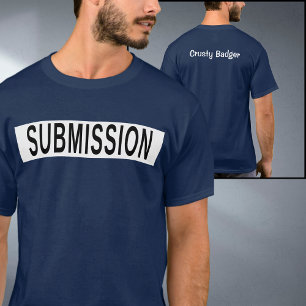 T-shirt Soumission personnalisée BJJ Jiu Jitsu Bleu