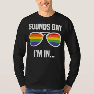 T-shirt Sound Gay I'm In Rainbow Glasses Lgbt Drapeau Gay 