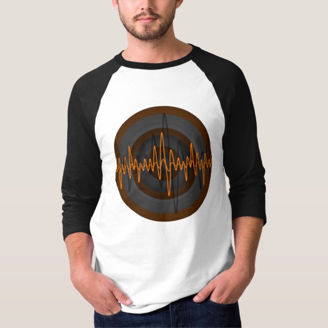 T-shirt Sound Orange Dark Round 3/4 manche raglan (Devant)