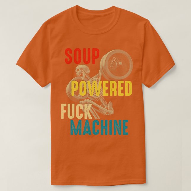 T-shirt Soupe de machine alimentée en soupe alimentée en F (Design devant)