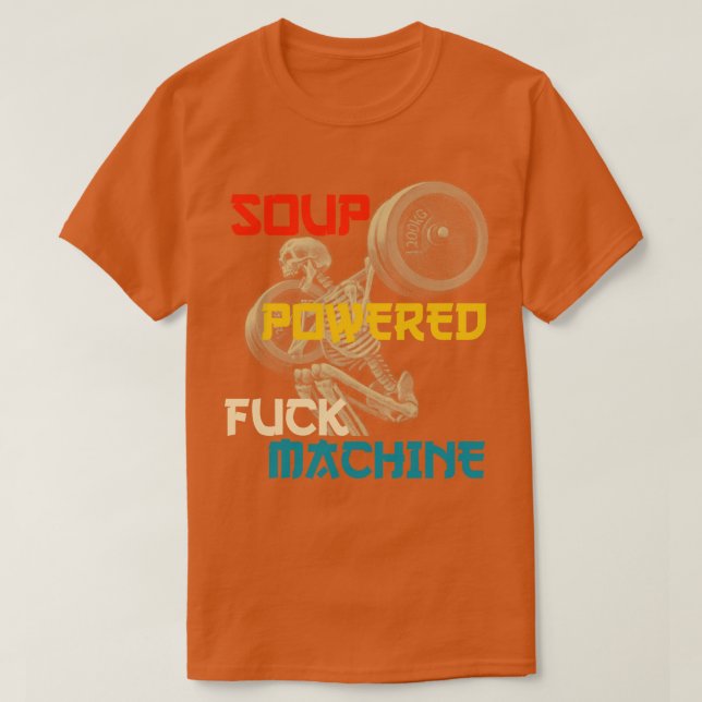 T-shirt Soupe de machine alimentée en soupe alimentée en F (Design devant)