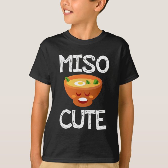 T-shirt Soupe mignonne Kawaii à sushi de miso (Devant)