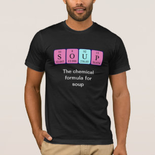 T-shirt Soupe périodique table mot chemise