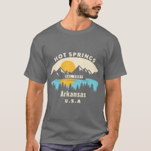 T-shirt Sources chaudes Arkansas Souvenir Mountain Sunset
