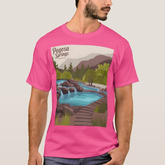 T-shirt Sources de Pagosa où la nature guérit active (Devant)