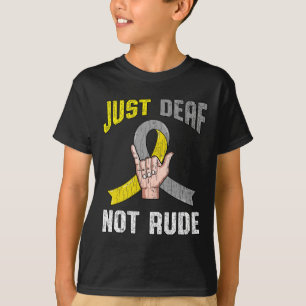 T-shirt Sourd et non Rude Apparence Sensibilisation ASL La