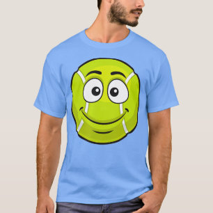 T-shirt Souriant balle de tennis drôle de nouveauté cadeau