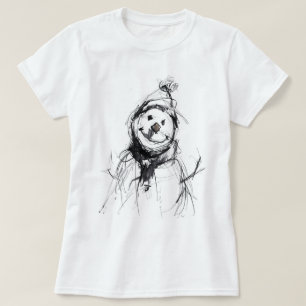 T-shirt Souriant joyeux bonhomme de neige