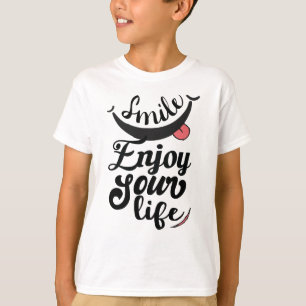 T-shirt Souriez Bonne Vie Mignonne Chemise