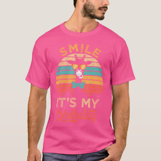 T-shirt Souriez C'Est Mon Anniversaire Drôle Lunettes De G