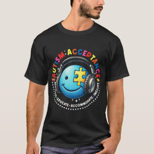 T-shirt sourire d'acceptation de l'autisme