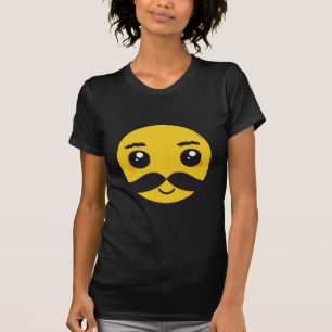T-shirt Sourire de moustache de Kawaii