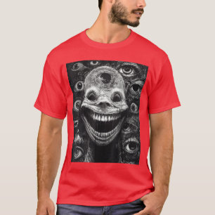 T-shirt Sourire gothique effrayant de l'abîme Horreur Cauc