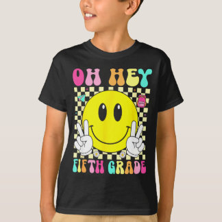 T-shirt Sourire rétro de cinquième année retour à l'école