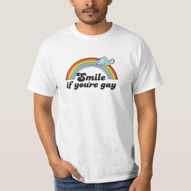 T-shirt SOURIRE SI VOUS êtes GAIS (Devant)