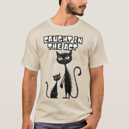 T-shirt Sourires sournois : Chaton noir avec sa compa joue
