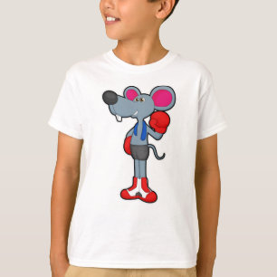 T-shirt Souris à Boxing avec gants de Boxing