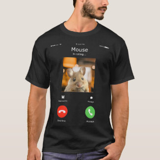 T-shirt Souris Appelle Drôle Souris Enthousiaste Souris An