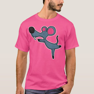 T-shirt Souris au Yoga Exercice d'étirement