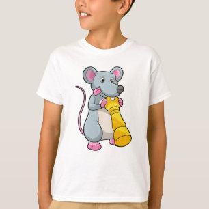 T-shirt Souris aux échecs avec pièce d'échecs Pawn