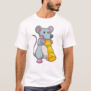 T-shirt Souris aux échecs avec pièce d'échecs Pawn