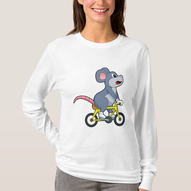 T-shirt Souris avec vélo (Devant)