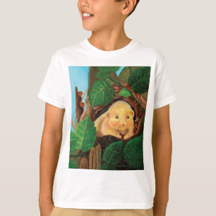 T-shirt Souris brumeux mangeant de la noisette