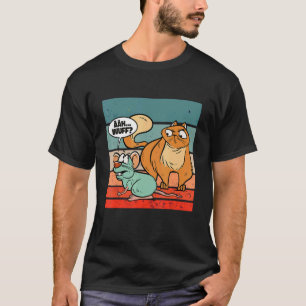 T-shirt Souris chat bulle de parole orange humour tension 