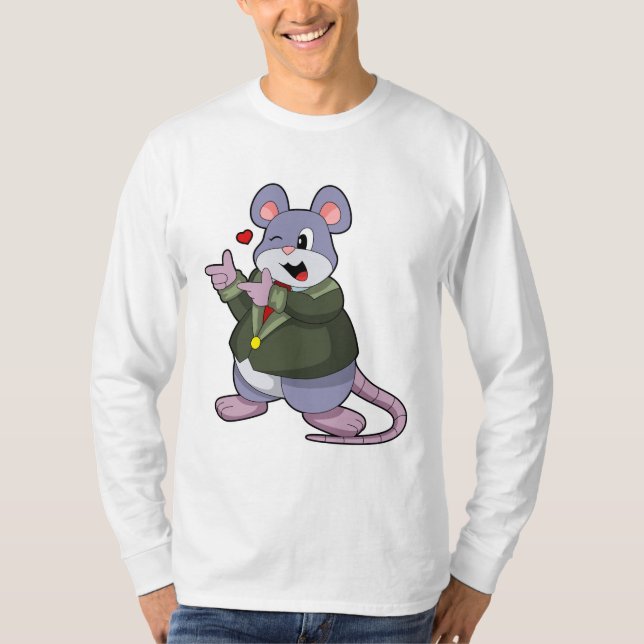 T-shirt Souris comme chambre avec costume (Devant)
