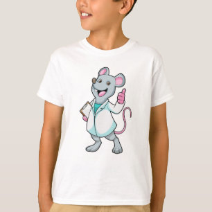 T-shirt Souris comme docteur avec manteau de docteur
