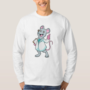 T-shirt Souris comme docteur avec manteau de docteur