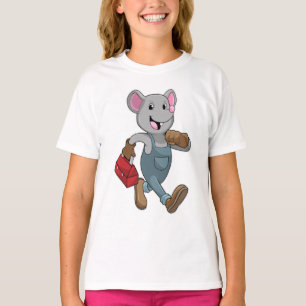 T-shirt Souris comme homme de main avec Boîte à outils