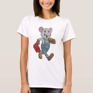 T-shirt Souris comme homme de main avec Boîte à outils