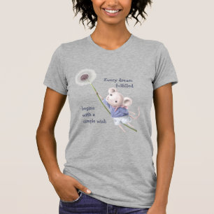 T-shirt Souris Dandelion Chaque Rêve Simple Souhaite T-shi