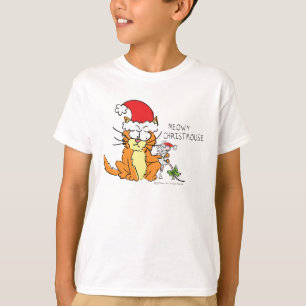 T-shirt Souris de chat Noël Drôle Cartoon mignonne