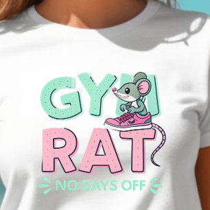 T-shirt Souris de gym - Drôle de remise en forme caricatur