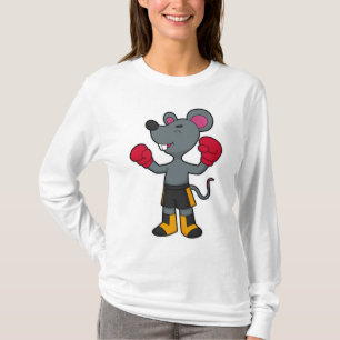 T-shirt Souris en boîte avec gants de boxe