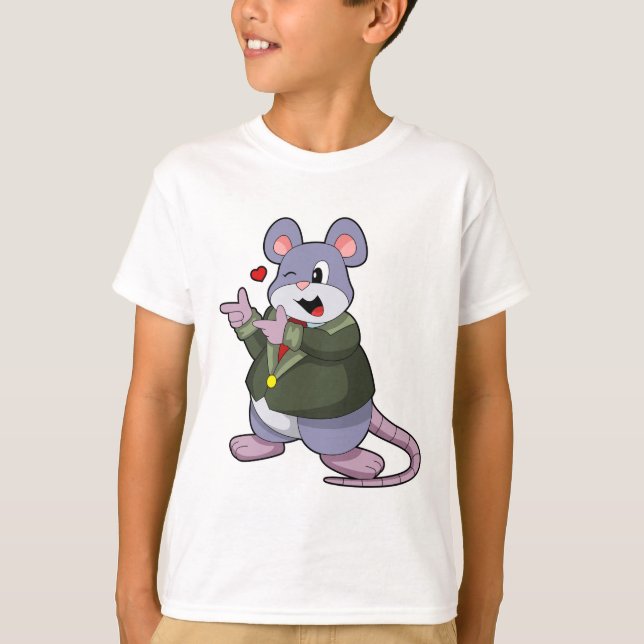 T-shirt Souris en marié avec costume (Devant)