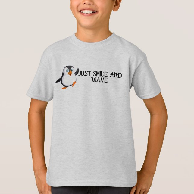 T-shirt Souris Et Vague Pingouin (Devant)