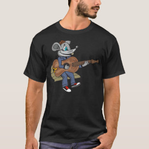 T-shirt Souris jouant la guitare
