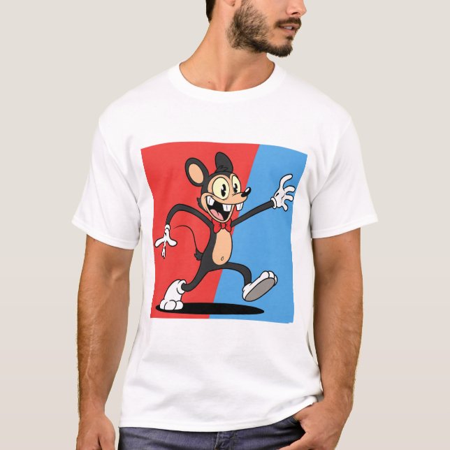 T-shirt Souris rétro : Un saut joyeux dans le passé de l'a (Devant)