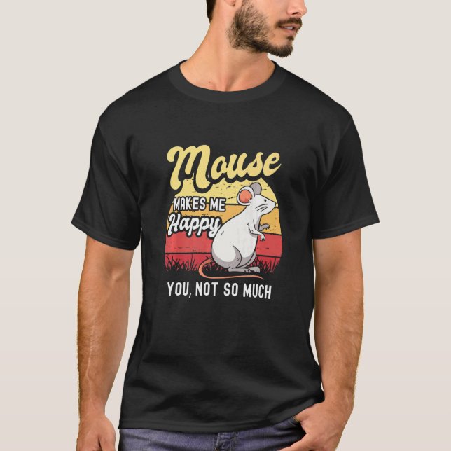 T-shirt Souris Souris Rat Gerbil Maus Ratón Pet Rongeur Ho (Devant)