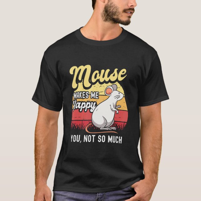 T-shirt Souris Souris Rat Gerbil Maus Ratón Pet Rongeur Ho (Devant)