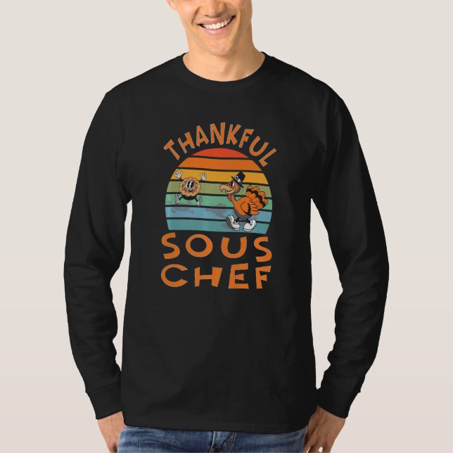 T-shirt Sous Chef Job  Thanksgiving (Devant)