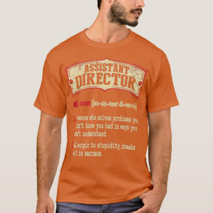 T-shirt Sous-directeur Dictionnaire Terme Sarcastique