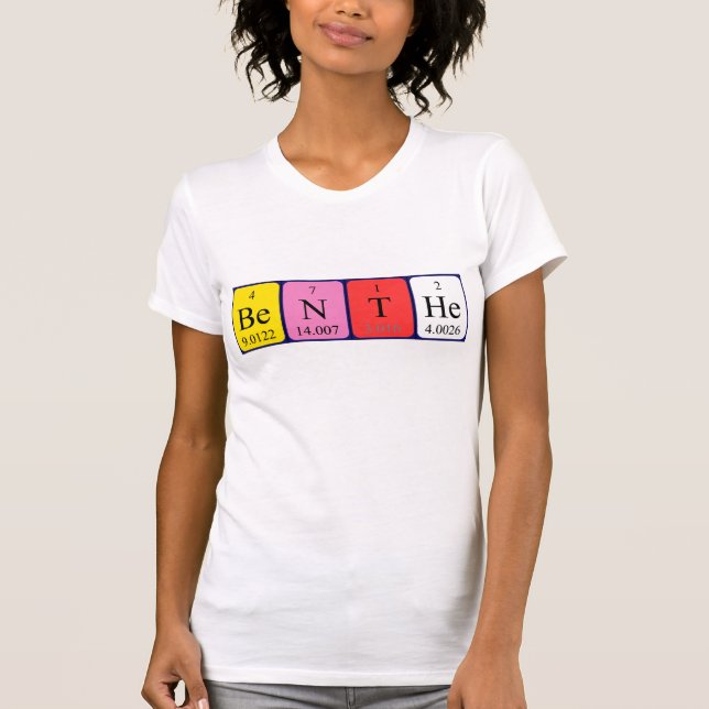 T-shirt Sous la chemise périodique du nom de la table (Devant)