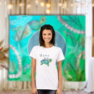 T-shirt Sous la mer, la mère doit être Baby shower