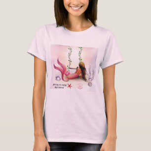 T-shirt Sous La Mer Sirène Océan Purple Turquoise
